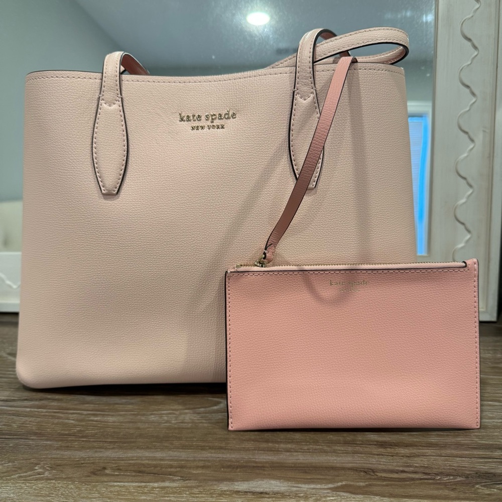 Kate Spade Pink Tote Bag with Pouch